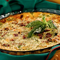 Sundried Tomato Quiche in Crispy Potato Crust